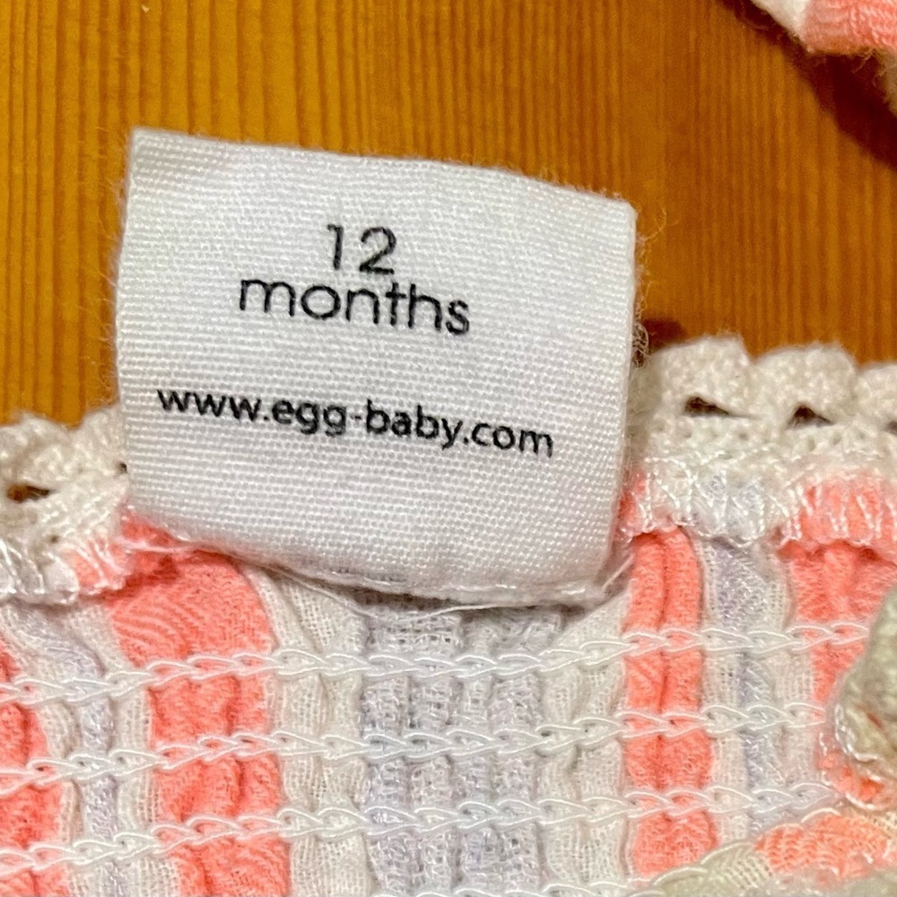 EGG Baby Bright Pink and Light Blue Romper Size 12m - Picture 4 of 4